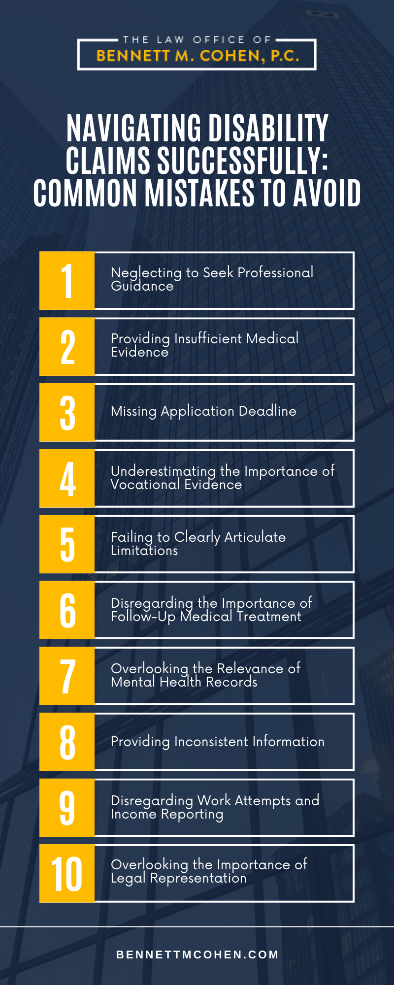 Navigation Disability Claims Successfully: Common Mistakes To Avoid Infographic