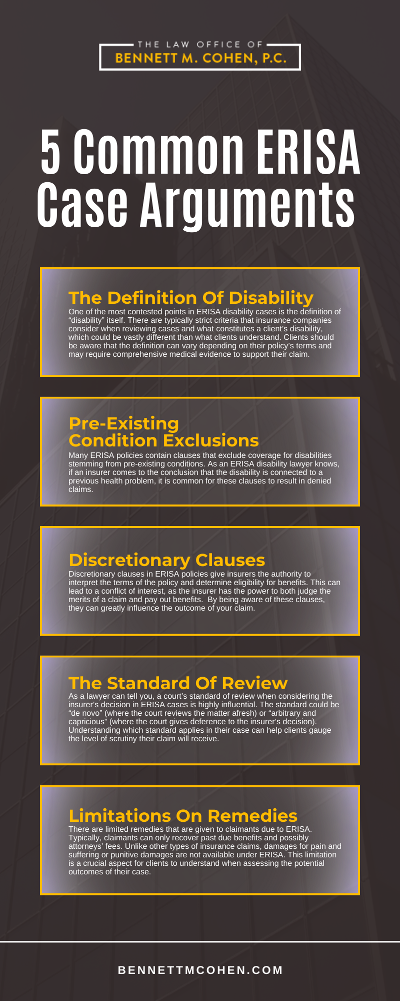 5 Common ERISA Case Arguments