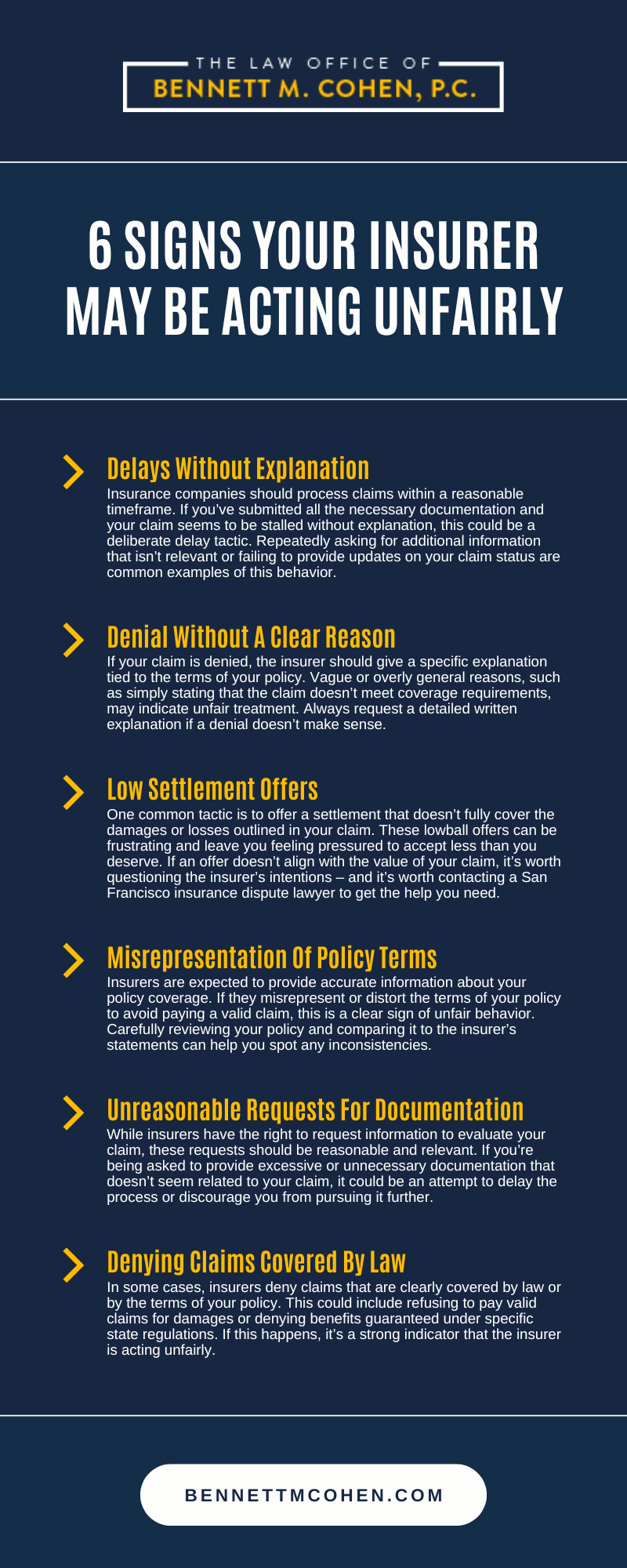 6 Signs Your Insurer May Be Acting Unfairly Infographic